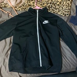 black nike zip up